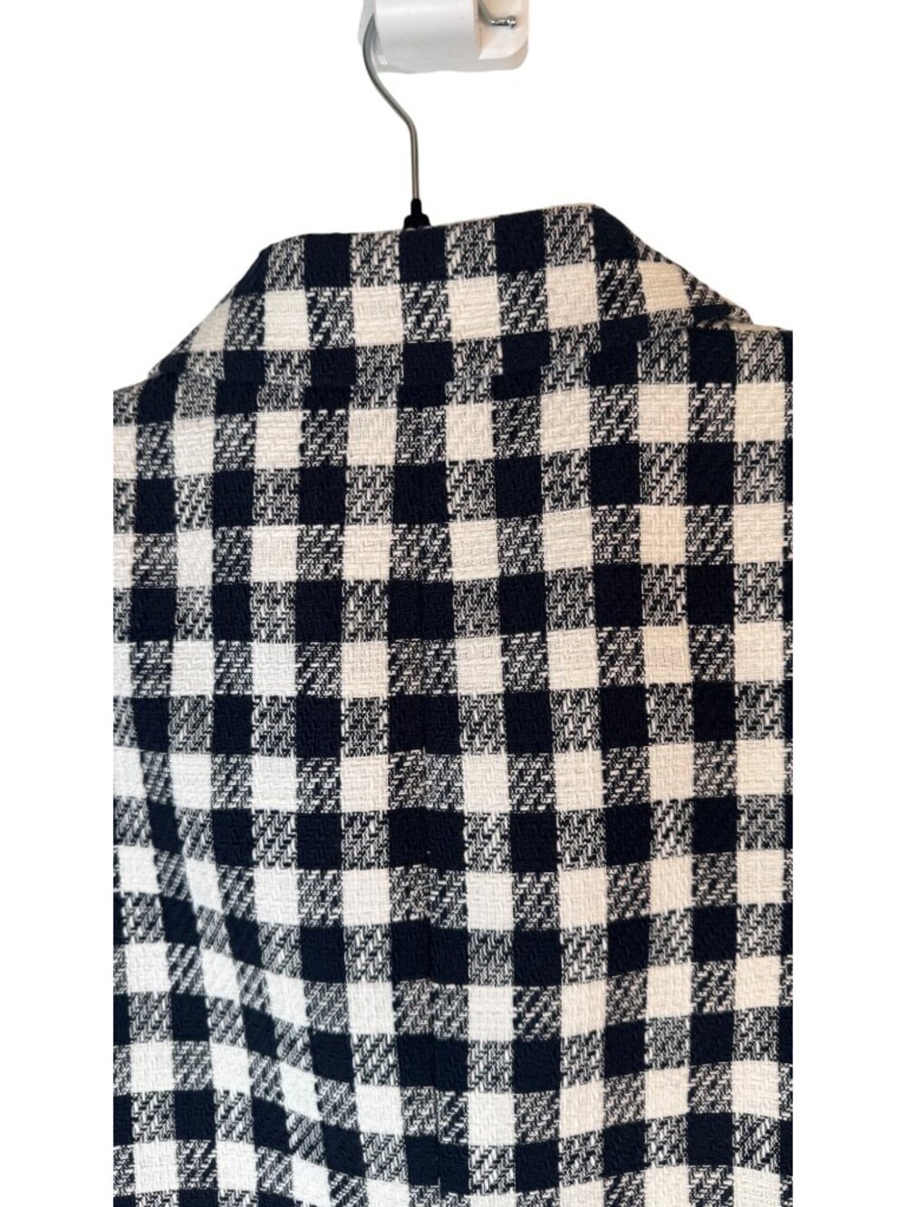 NWT Tommy Hilfiger Size 10 Navy & White Plaid Blazer Cotton-Polyester Blend - Picture 9 of 16
